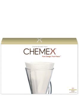 Chemex l Boîte de 100 filtres blancs pour cafetière 1 à 3 tasses