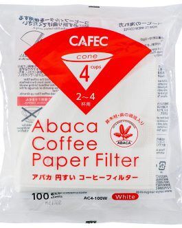 Cafec | Filtres Abaca Blanc 4 tasses x100pcs